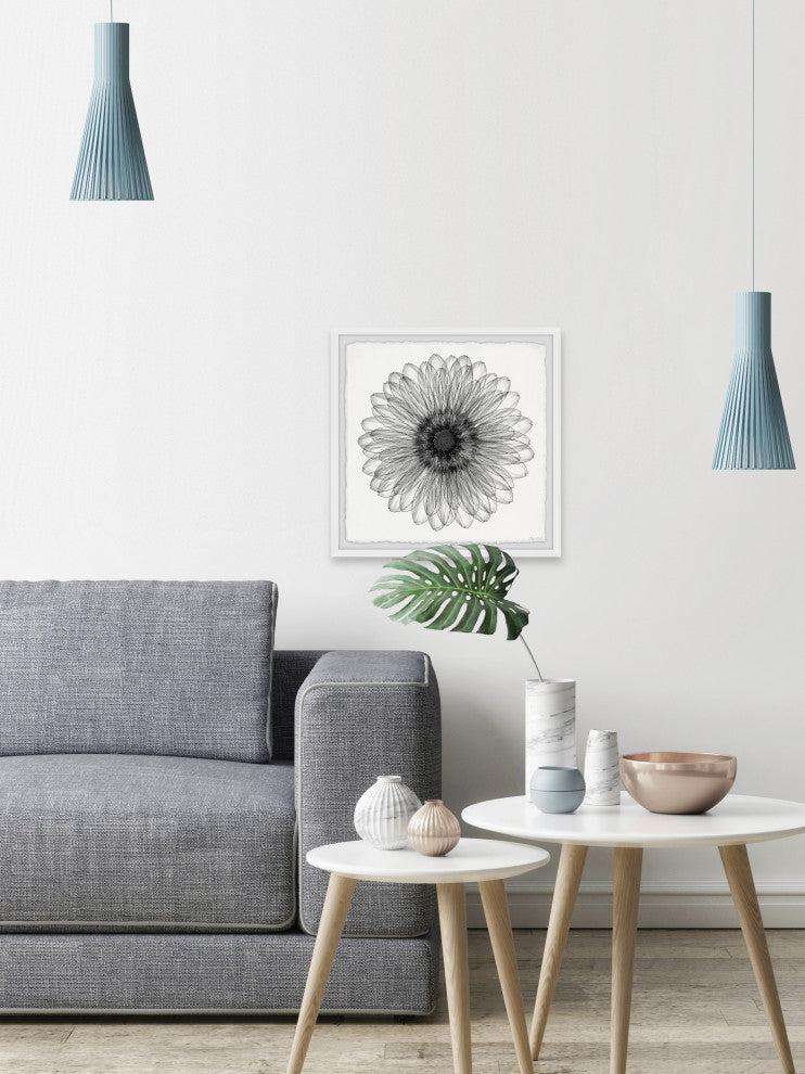 "Elegant Sunflower" Framed Painting Print, 24x24
