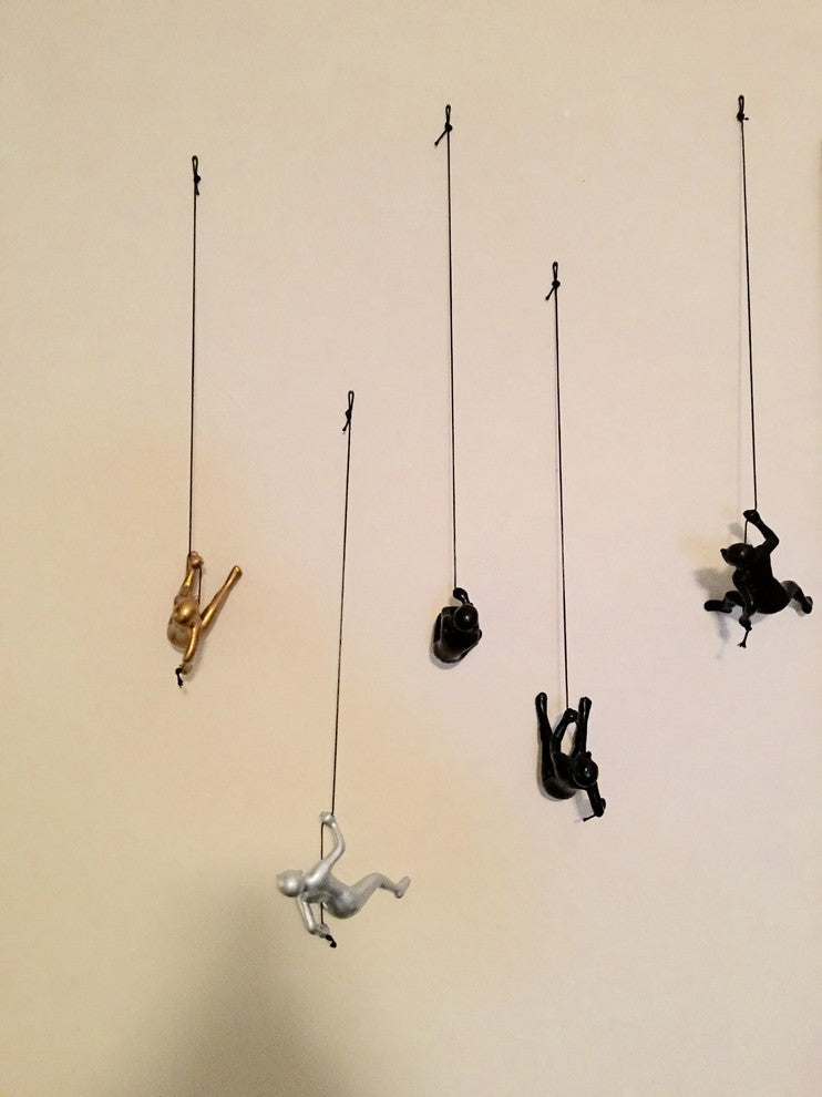 Climbing Man, 5-Piece Set, Choco, Silver and Gold