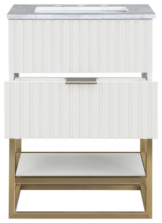 Monad Bathroom Vanity, White, 24" Wide