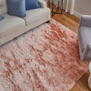 Weave & Wander Armada Plush Shag Rug, Blush, 2'x3'4"
