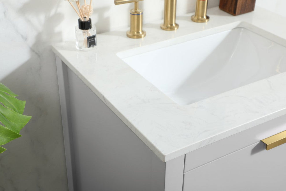 Louie 24" Single Bathroom Vanity, Gray