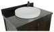 30" Single Vanity, Brown Ash, Black Galaxy Top, Round Sink
