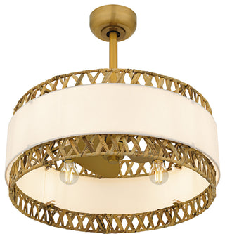 Quoizel KAT3124 Kate 12" 3 Blade Indoor Ceiling Fandelier - Brushed Gold