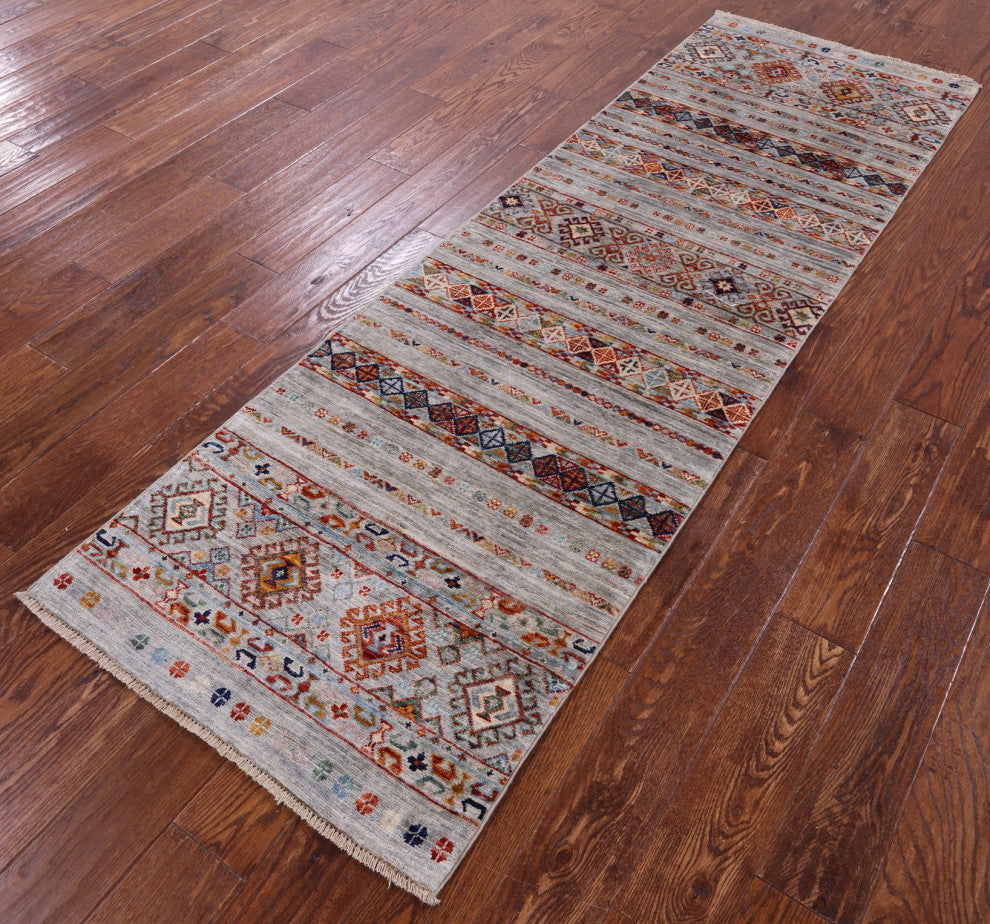 Super Kazak Khorjin Handmade Runner Rug 2' 5" X 7' 9" Q11029