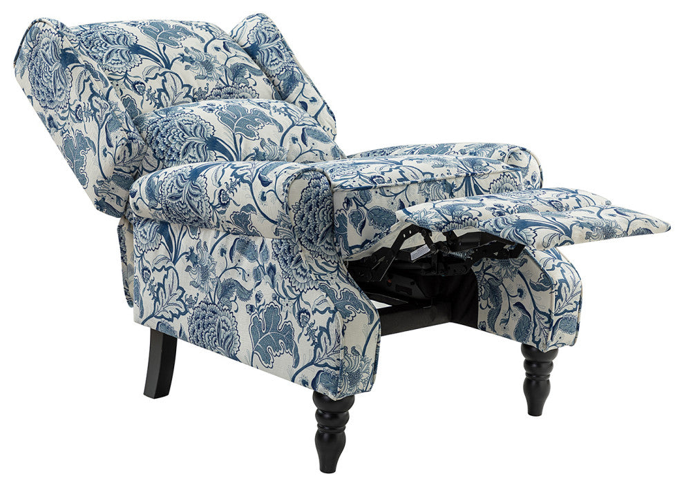 Modern Manual Wingback Recliner Set of 2, Jacobean