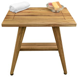 EcoDecors MidCentury 18" Wide ShowerBench ED501, Brown