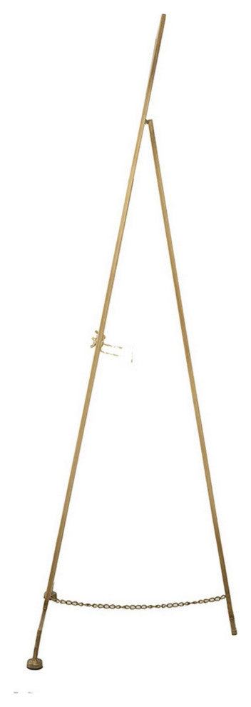 70 Inch Easel Stand, Gold Iron Frame, Free Standing, Large