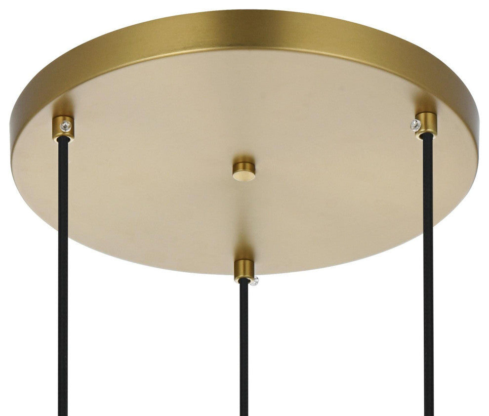 Home Living 18" Flush Mount Clear Shade, Satin Gold