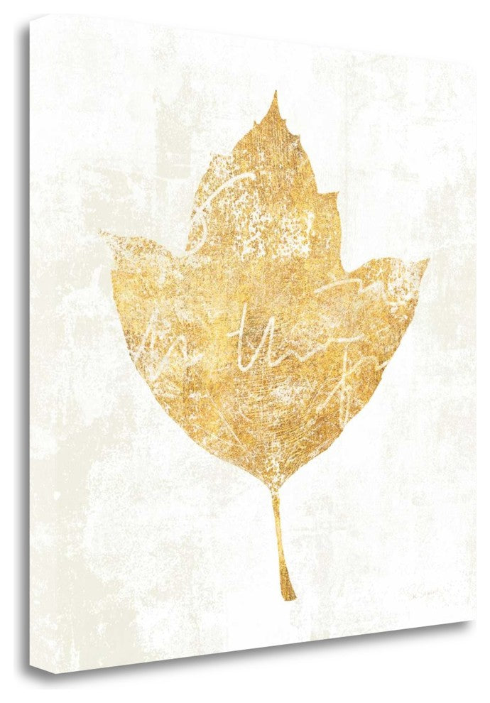 "Bronzed Leaf I" By Sue Schlabach, Giclee Print on Gallery Wrap Canvas