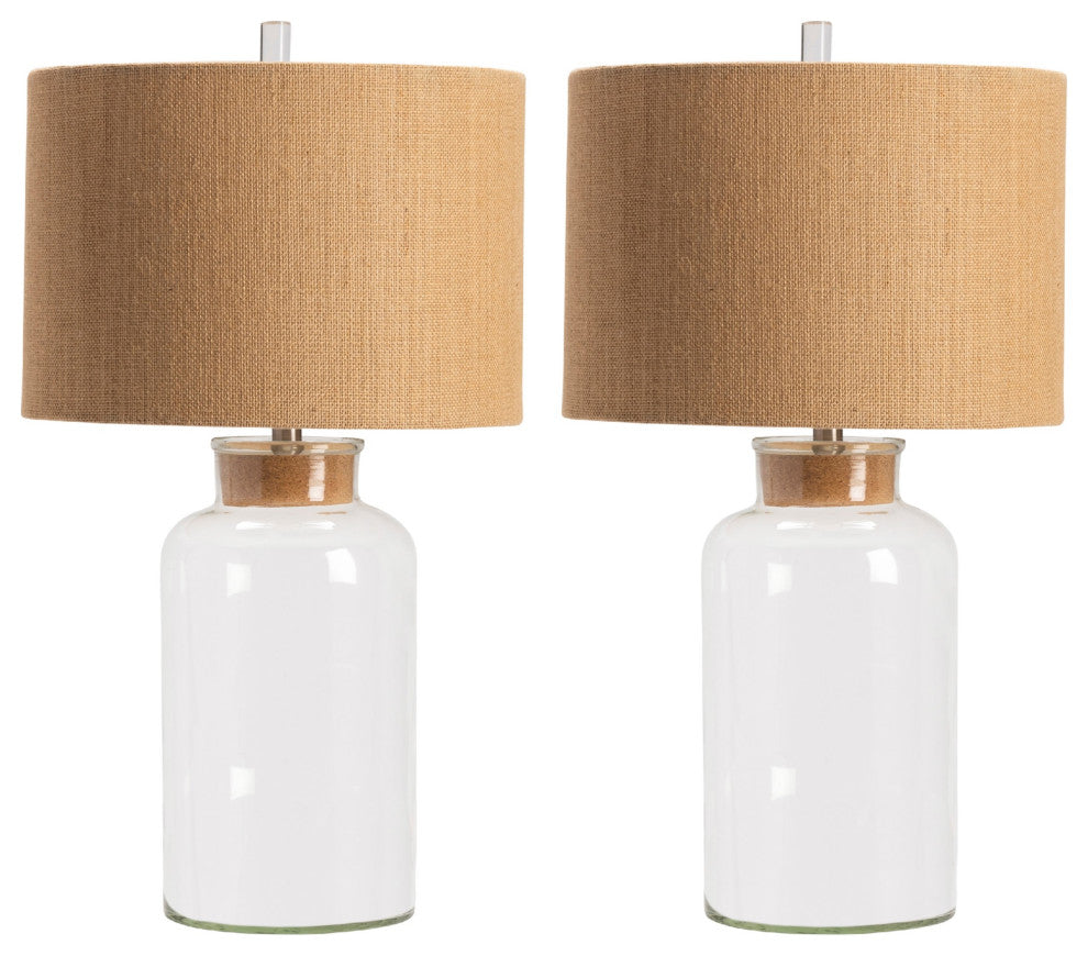 Keep Sake Table Lamp 30" H Clear Glass Finish, Set of 2
