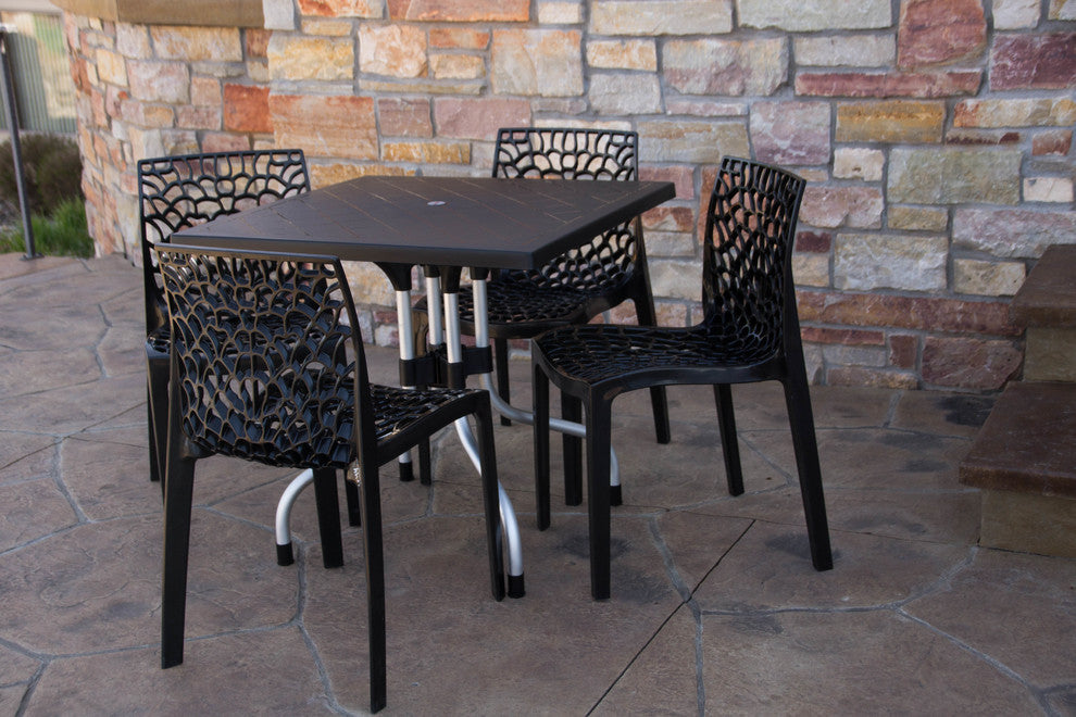 Lyra Square Table With Karissa Chairs Set