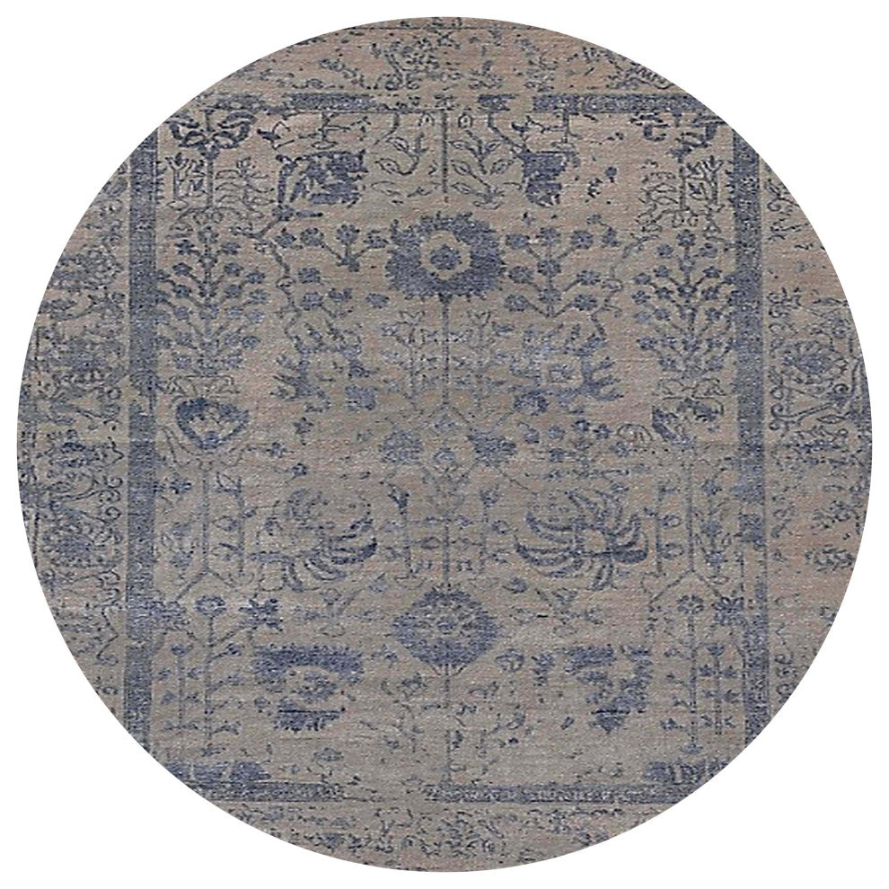 Ahgly Company Indoor Round Mid-Century Modern Area Rugs, 5' Round