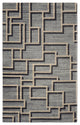 Gray Tetris Mid-Century Geometric Area Rug, 7'6"x9'6"