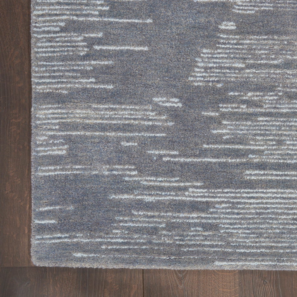 Michael Amini Ma30 Star 2'3" x 8' Blue Modern Indoor Rug