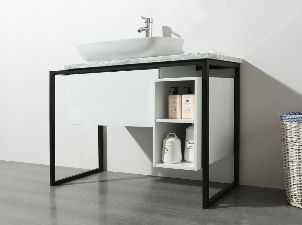 Stufurhome Icelander 43" Single Sink Bathroom Vanity