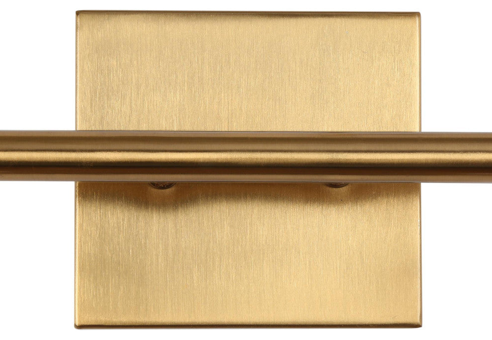 LNC Polished Gold Modern Textured-Glass Bell Wall Sconce, 2 Lights