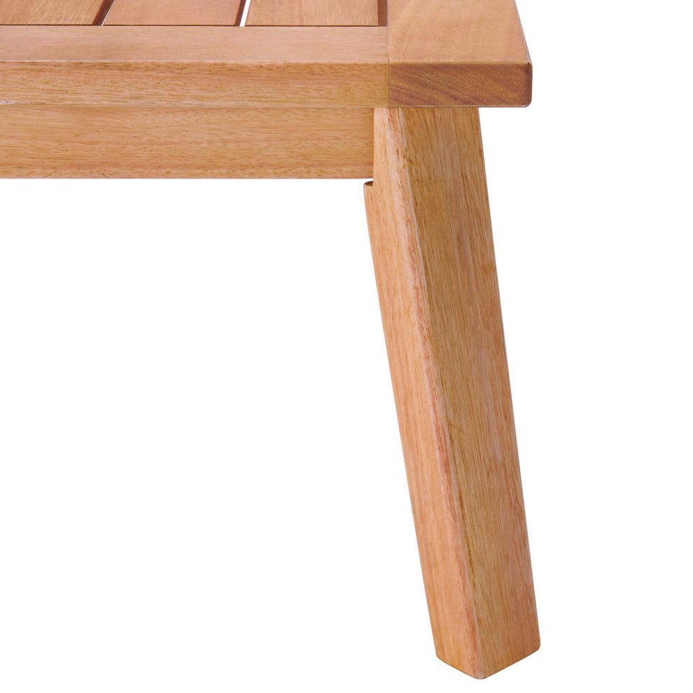 Lounge Coffee Table, Rectangular, Wood, Brown Natural, Modern, Outdoor Patio