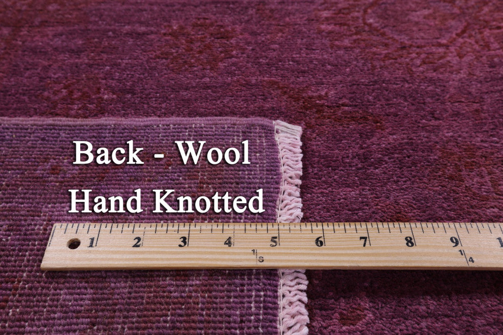 Overdyed Full Pile Hand-Knotted Wool Rug 5' 5" X 7' 9" - Q12722