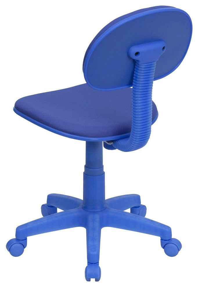 Contemporary Blue Fabric Swivel Task Chair