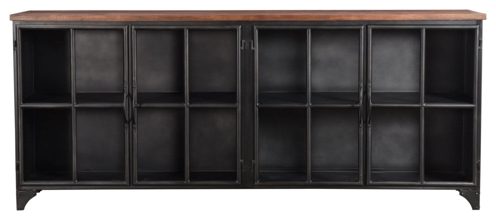 Tradition 95" Wide Sideboard, Brown/Black