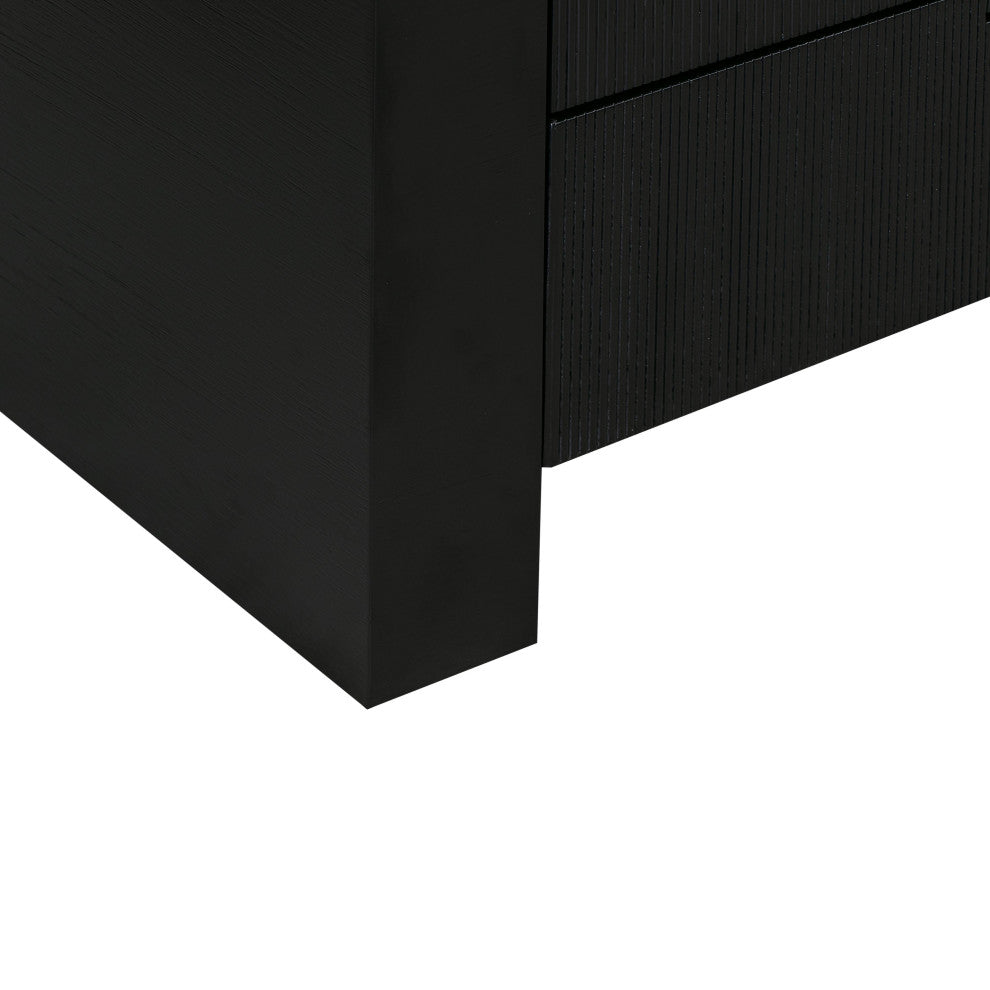 Hump 6 Drawer Dresser, Black
