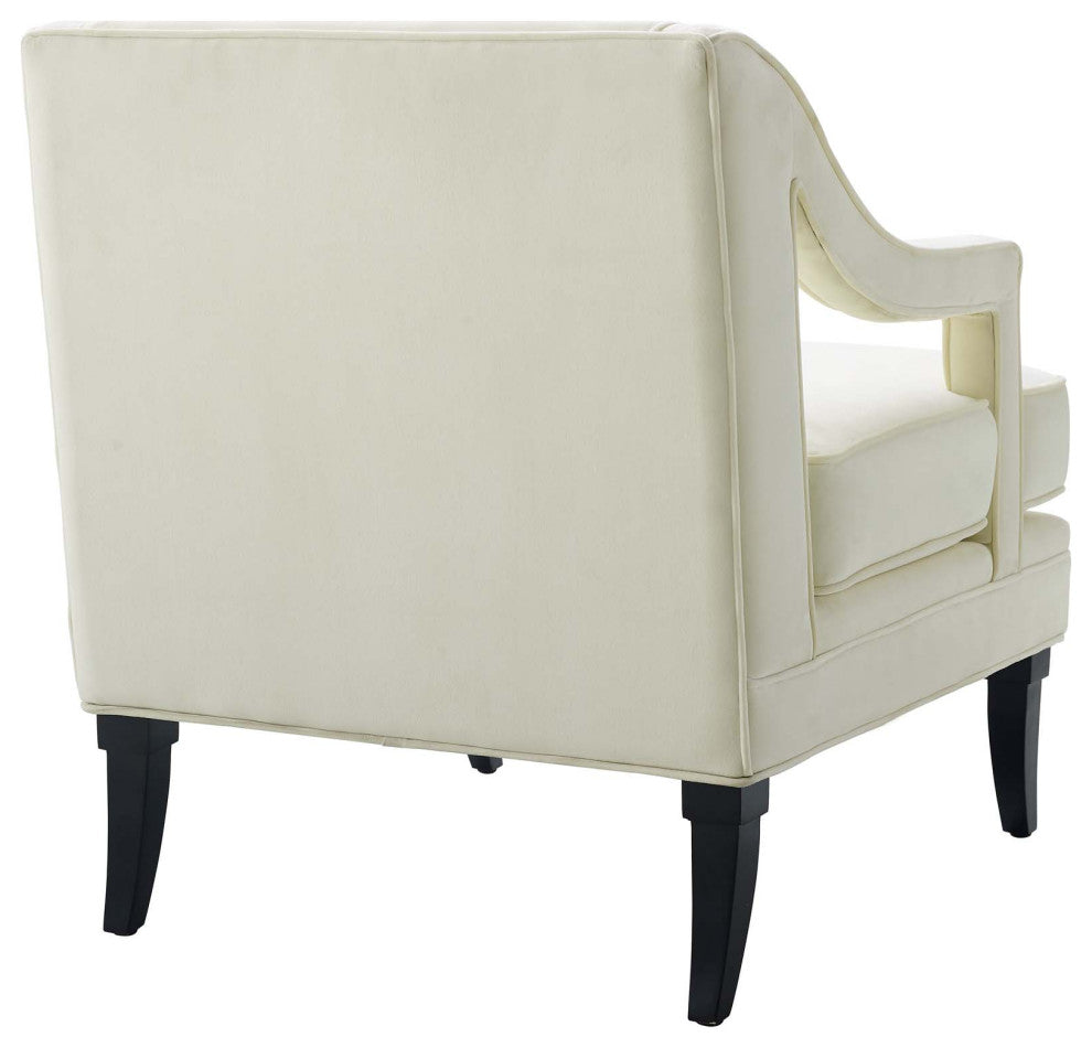 Concur Living Room Set Performance Velvet Set of 3 Ivory