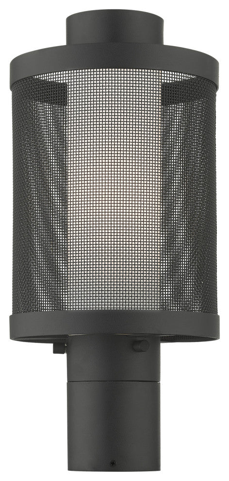 Livex Nottingham 1 Light Textured Black Medium Outdoor Post Top Lantern