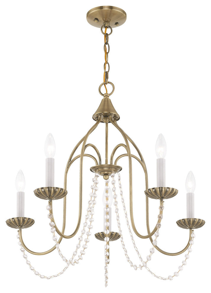 Livex Lighting Antique Brass 5-Light Chandelier