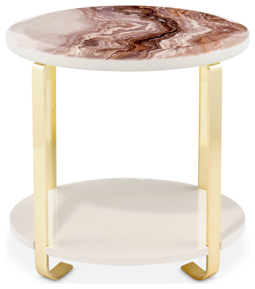 Ariana End Table, Gold