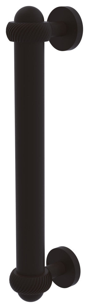 8" Door Pull With Twist Accents, Oil Rubbed Bronze