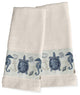 Laural Home Seaside Postcard Hand Towels, Set of 2