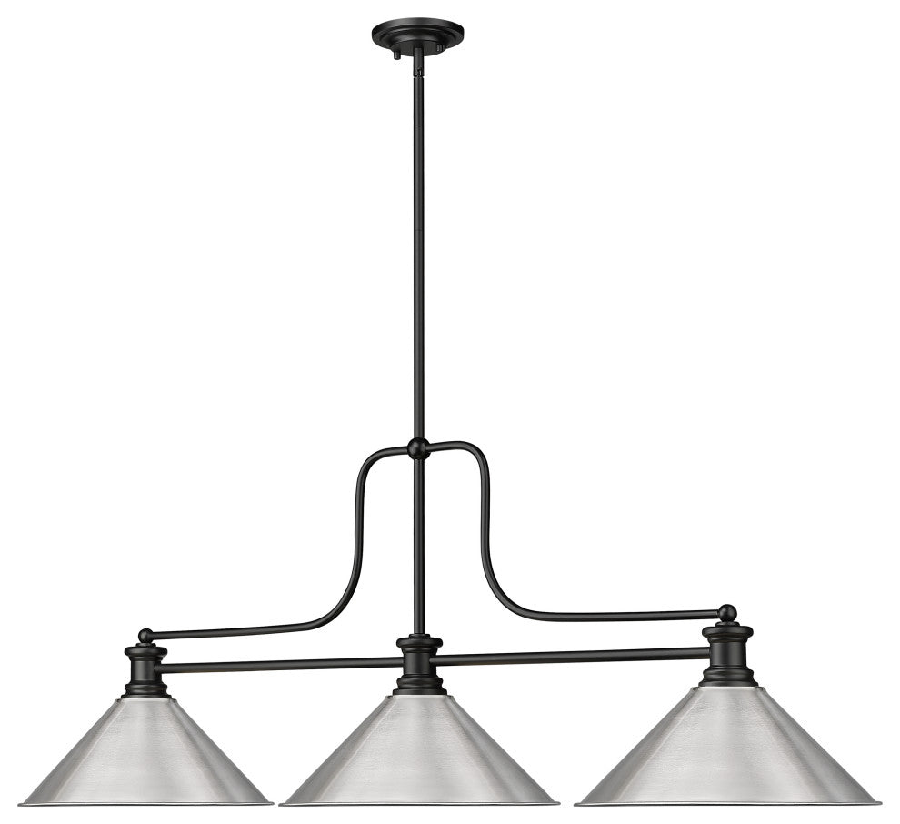 Zlite 725-3MB-BN15 3-Light Billiard, Brushed Nickel