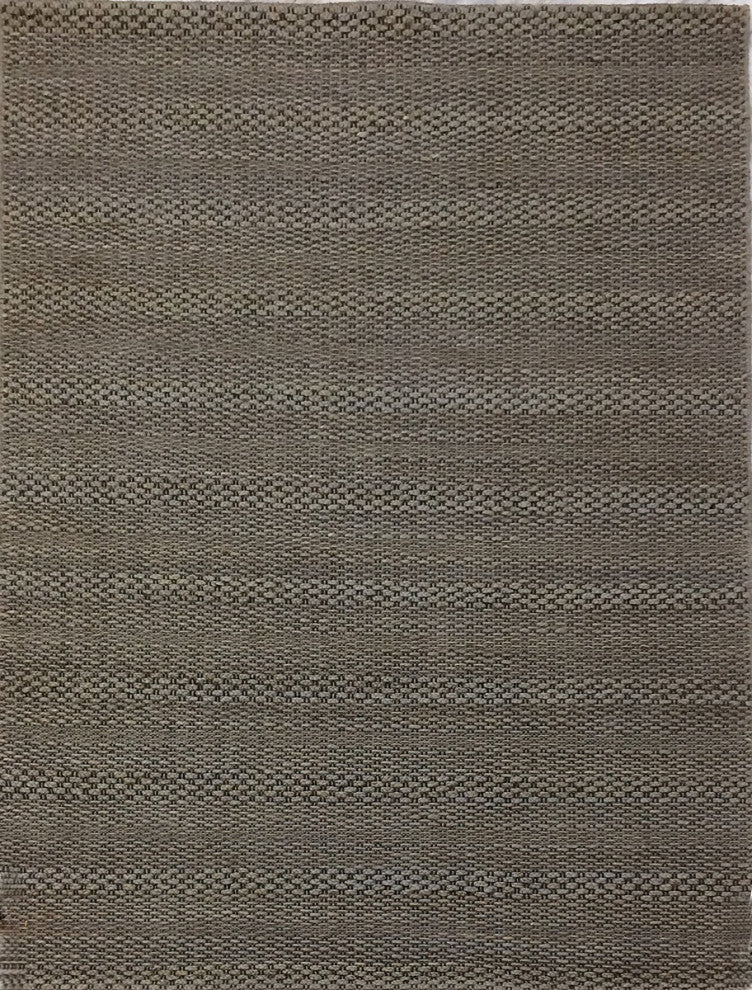 Deana Handwoven Contemporary Rug, Gray, Rectangular 7'9x10'6