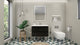 Belli 36" Wall Mounted Single Bathroom Vanity Set, Rich Matt Black, Glossy White Top