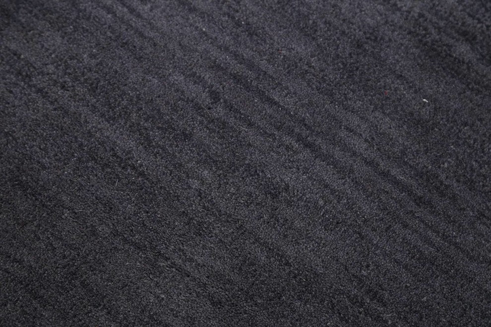 Oushak Oriental Area Rug Hand Tufted Solid, Charcoal, 3x5''