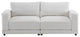 GDF Studio Modern Upholstered Fabric Loveseat Sofa, Beige