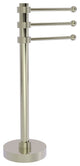 Vanity Top 3 Swing Arm Towel Holder with Groovy Accents, Polished Nickel