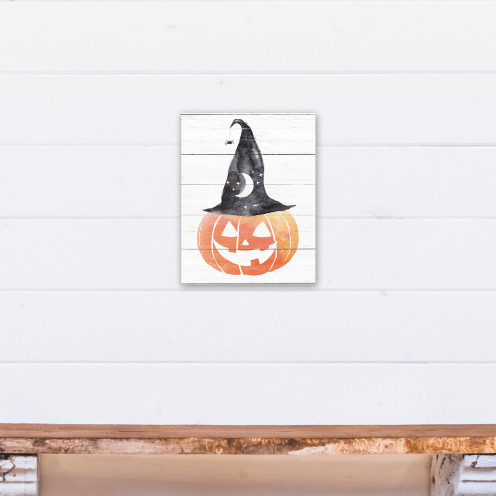 Jackolantern Witch 11x14 Canvas Wall Art