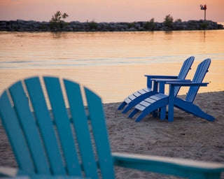 Polywood South Beach 4-Piece Adirondack Set, Aruba
