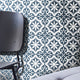 Argana Handmade Cement Tile, Navy Blue/Gray, Sample
