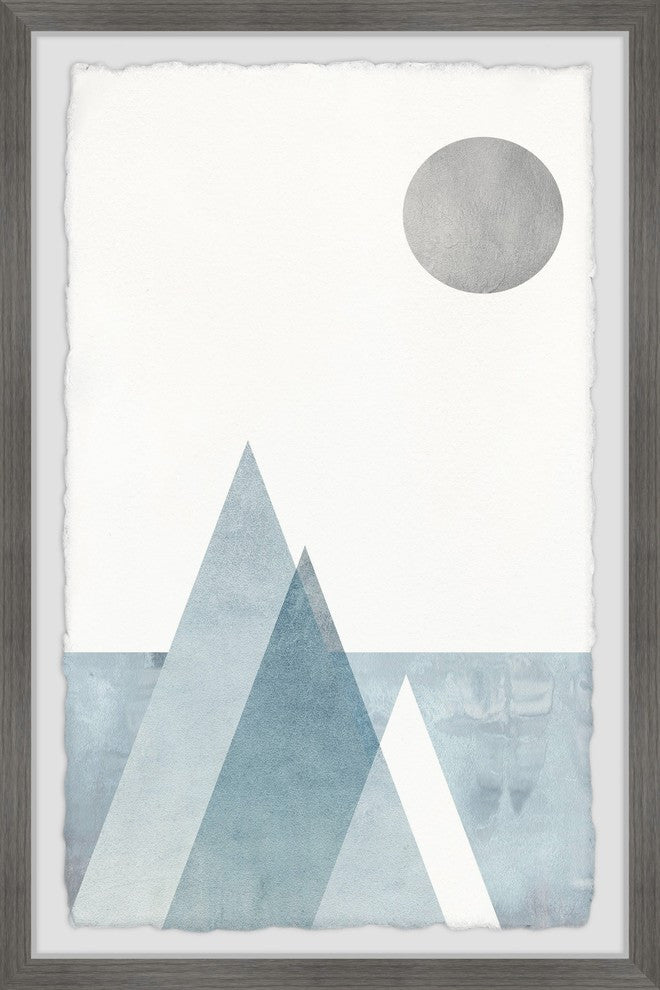 "Moon Above Iceberg" Framed Painting Print, 20"x30"