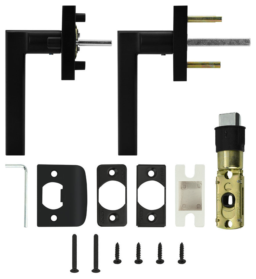 Nuk3y Hulk Series Lever Door Handle Slim Square Modern Contemporary Lever Set, M