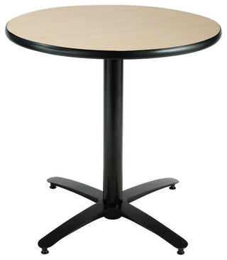 KFI 30in Natural Round Breakroom Table with Arched X Base