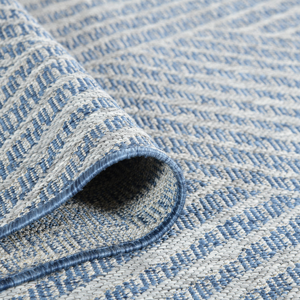 Maryland Abbel Runner, Blue, 2'4" x 8', Geometric