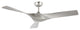 52" Reversible DC Motor Propeller Ceiling Fan With Remote Control, Brushed Nickel