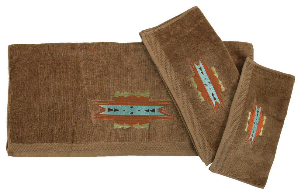 Mesa Towel Set, Mocha, 3 Piece