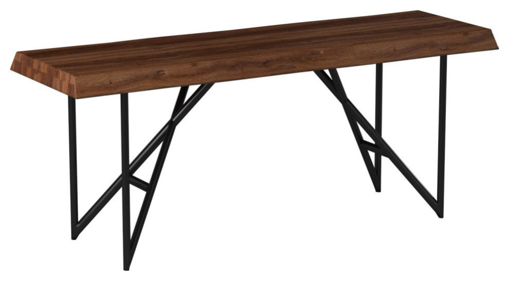 Live Edge Bench, Light Walnut
