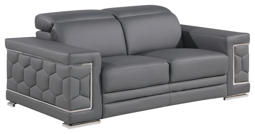 Oliver Genuine Leather, 3-Piece Set, Grey