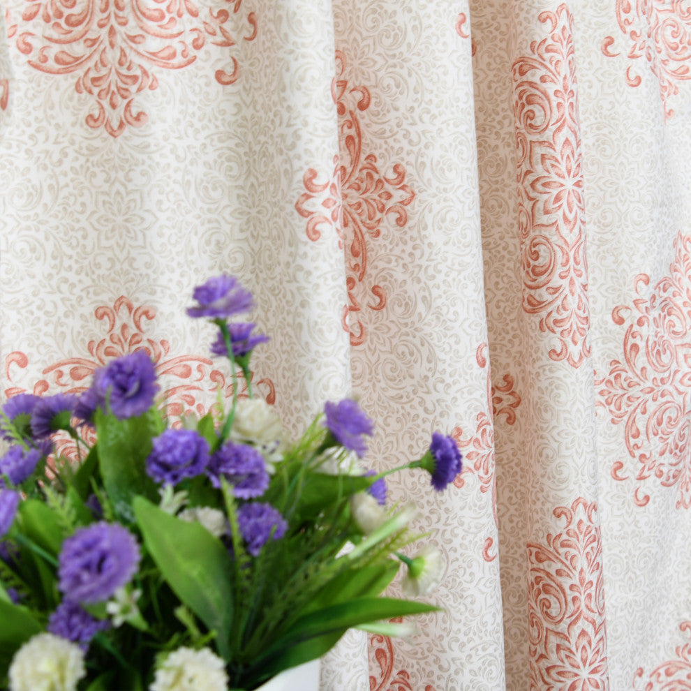Printed Microfiber 2 Piece Curtain Set, Chelsea, 60" X 84"