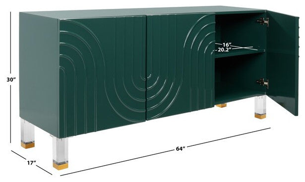 Safavieh Couture Saturn Wave Acrylic Sideboard Moss